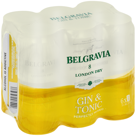 Belgravia Gin & Tonic Cans 6 x 440ml