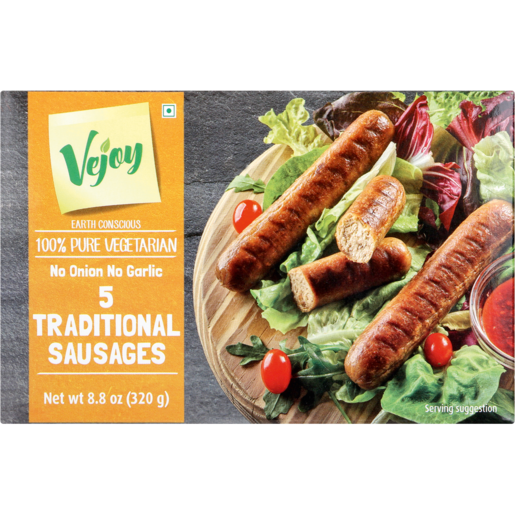 Vejoy Frozen 100% Pure Vegetarian Traditional Sausages 320g