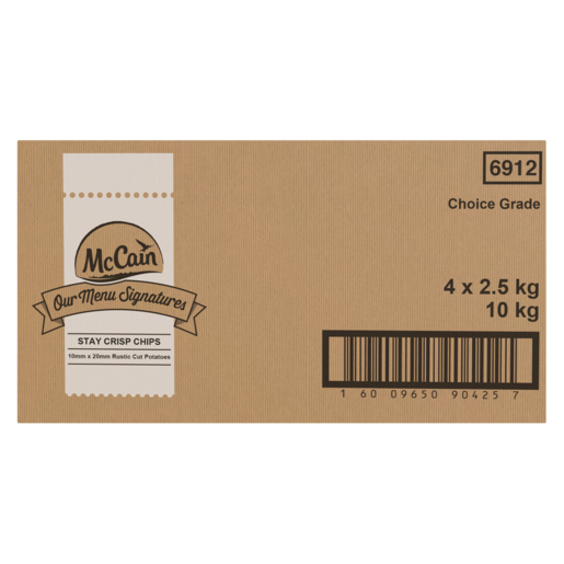 McCain Frozen Rustic Cut Potato Chips 4 x 2.5kg