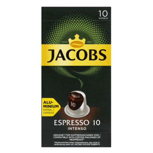 Jacobs Espresso 10 Intenso Coffee Capsules 10 Pack