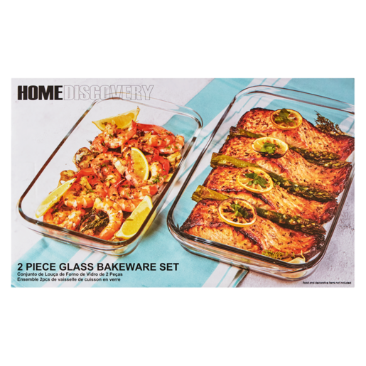 Home Discovery Glass Bakeware Set 2 Piece