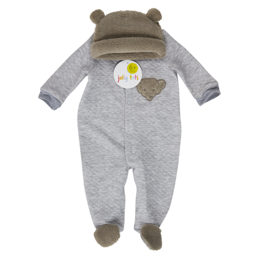 Jolly Tots Grey Baby Set With Hat 3-24 Months 2 Piece