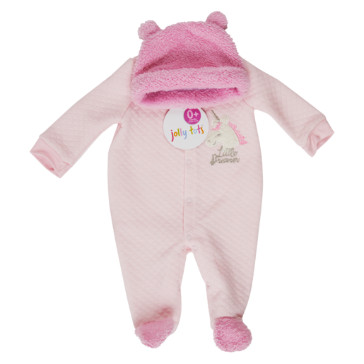 Jolly Tots Pink Baby Set With Hat 3-24 Months 2 Piece