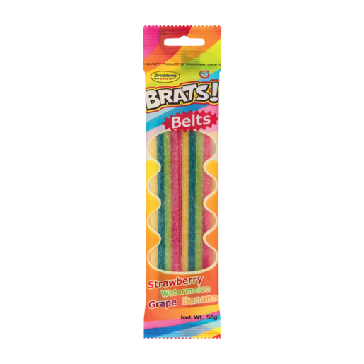 Broadway Sweets Brats! Assorted Sour Belts 50g