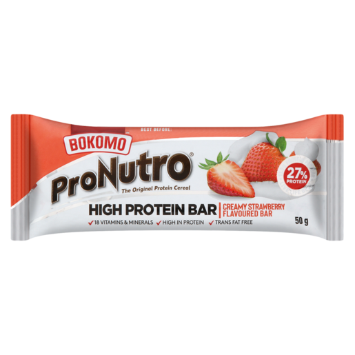 ProNutro Creamy Strawberry Flavoured High Protein Bar 50g