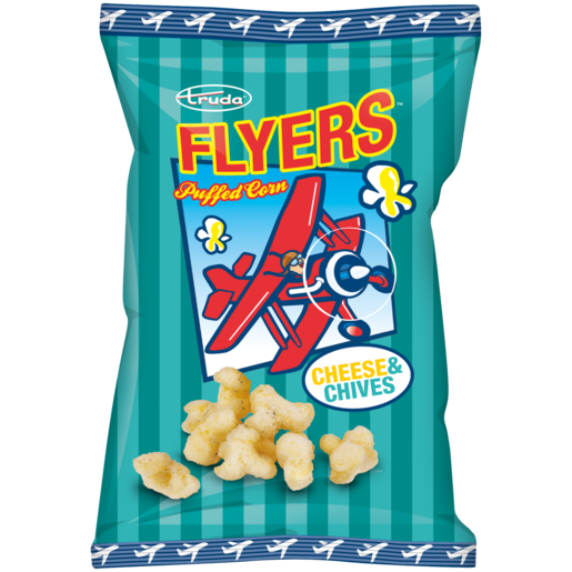 Truda Flyers Cheese & Chives Flavoured Puffed Corn 100g