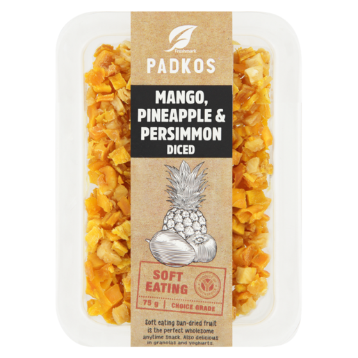 Padkos Diced Mango, Pineapple & Persimmon Pack 75g