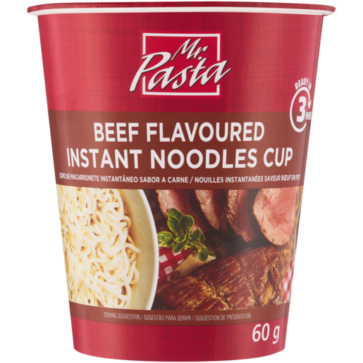 Mr. Pasta Beef Flavoured Instant Noodles Cup 60g