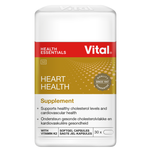Vital Heart Health Supplement Soft Gel Capsules 30 Pack
