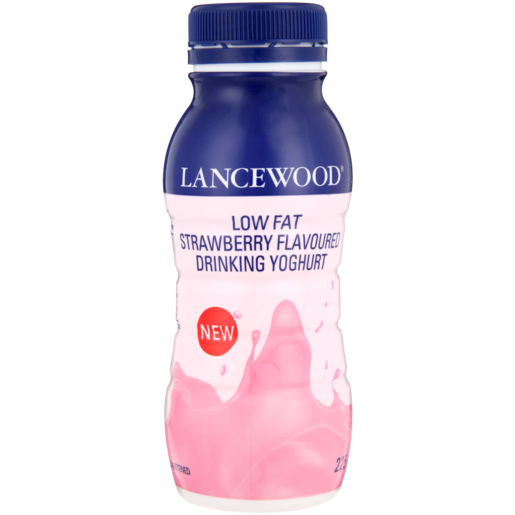 LANCEWOOD Strawberry Flavoured Low Fat Drinking Yogurt 225g