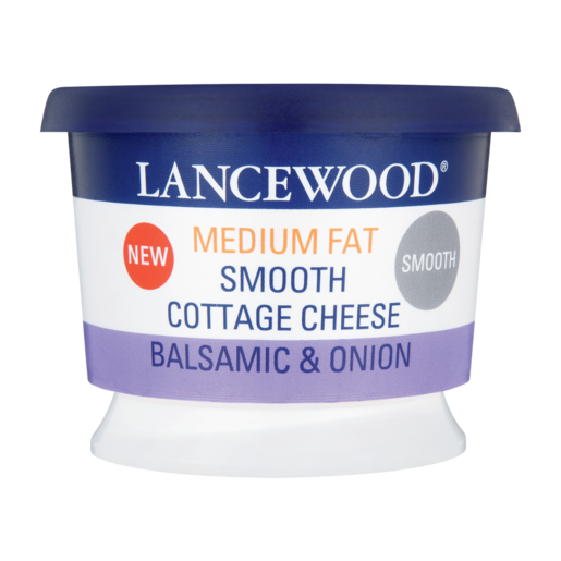 LANCEWOOD Balsamic & Onion Flavoured Smooth Cottage Cheese 250g