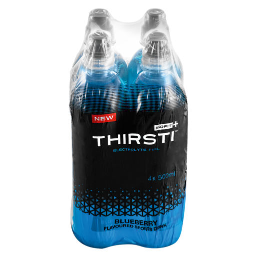 Thirsti Blueberry Flavoured Sports Drink 4 x 500ml