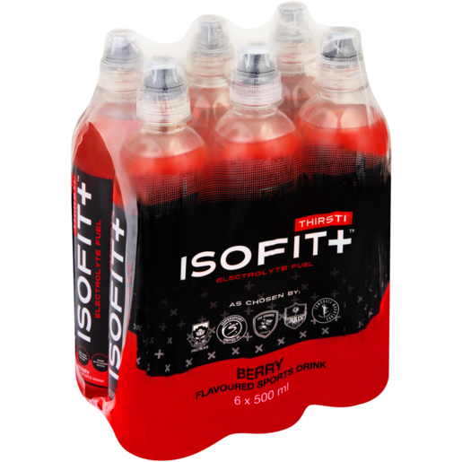 ISOFIT+ Berry Flavoured Sports Drinks 6 x 500ml