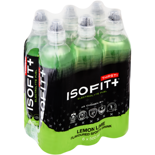 ISOFIT+ Lemon Lime Flavoured Sports Drink 6 x 500ml