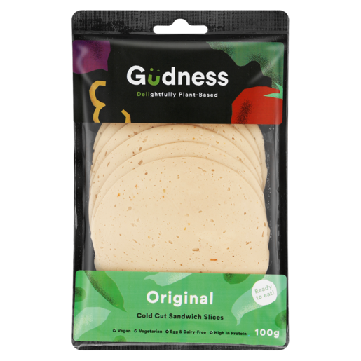 Gudness Original Plant-Based Cold Cut Sandwich Slices 100g