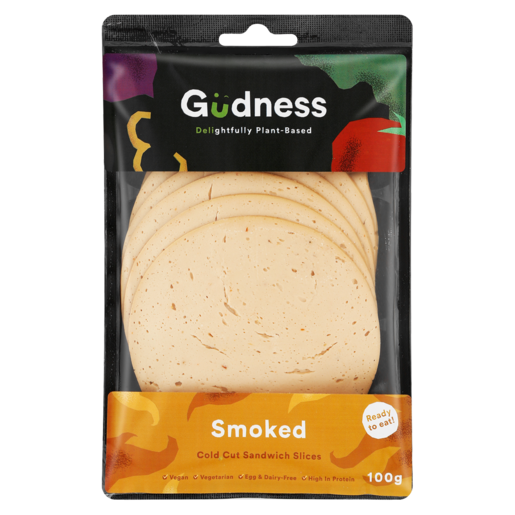 Gudness Smoked Plant-Based Cold Cut Sandwich Slices 100g