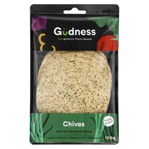 Gudness Chives Plant-Based Cold Cut Sandwich Slices 100g