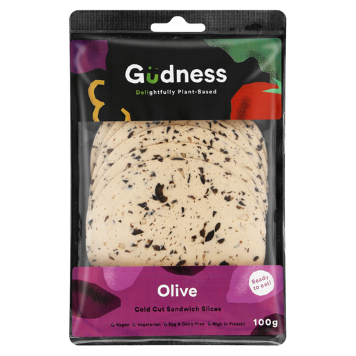 Gudness Olive Plant-Based Cold Cut Sandwich Slices 100g