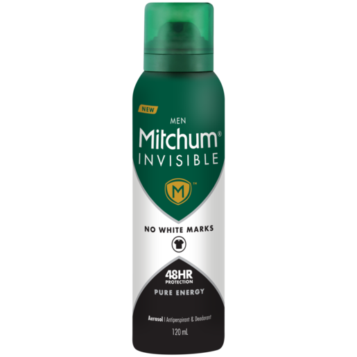 Mitchum Invisible Mens Body Spray Deodorant 120ml