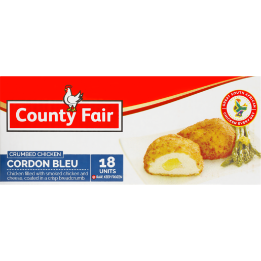 County Fair Frozen Cordon Bleu Crumbed Chicken 2.7kg