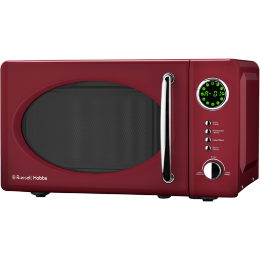 Russell Hobbs Red Retro Electronic Microwave 20L