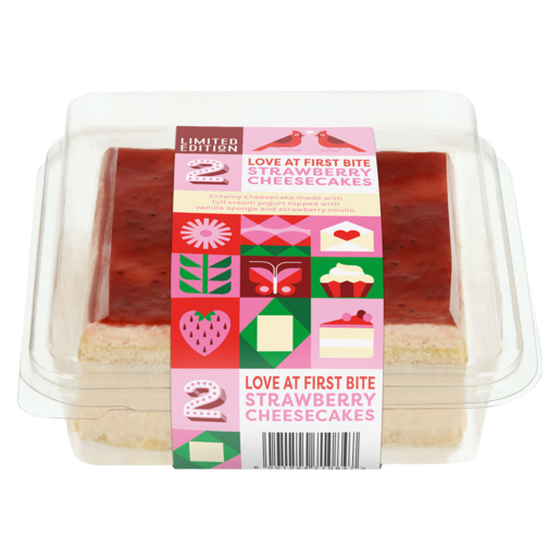 Limited Edition Love At First Bite Strawberry Cheesecakes 2 Pack