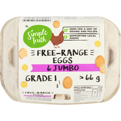 Simple Truth Jumbo Free-Range Eggs 6 Pack