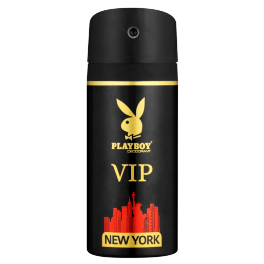 Playboy VIP New York Mens Aerosol Deodorant 150ml