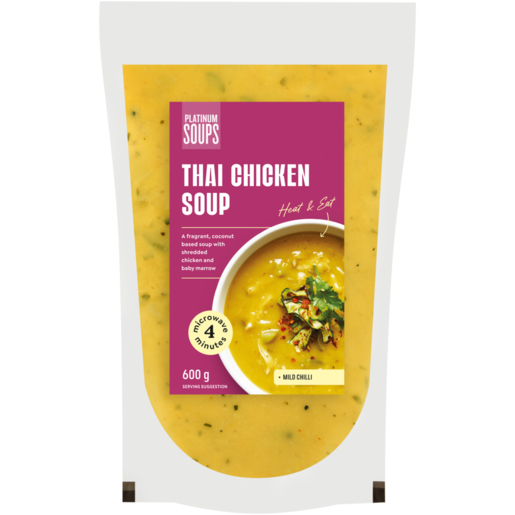 Platinum Soups Heat & Eat Thai Chicken Soup 600g 