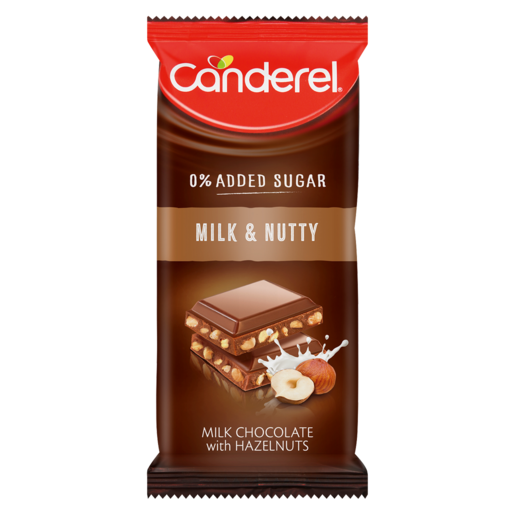 Canderel Milk & Nutty Chocolate Slab 100g