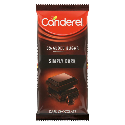 Canderel 0% Added Sugar Simply Dark Chocolate Slab 100g