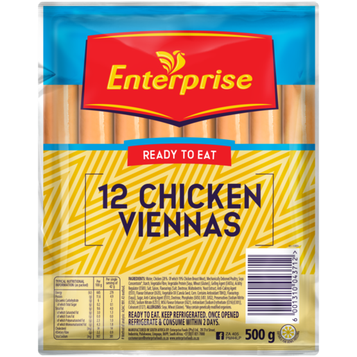 Enterprise Ready To Eat Chicken Viennas 12 Pack