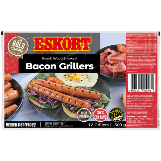 Eskort Woodsmoked Bacon Grillers 500g