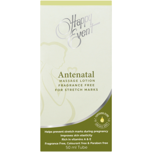 Happy Event Fragrance Free Antenatal Massage Lotion 50ml