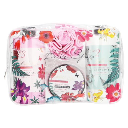 Belle Spa Toiletry Bag Gift Set 4 Piece
