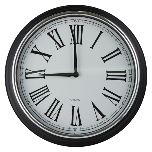 Black & Silver Ridge Clock
