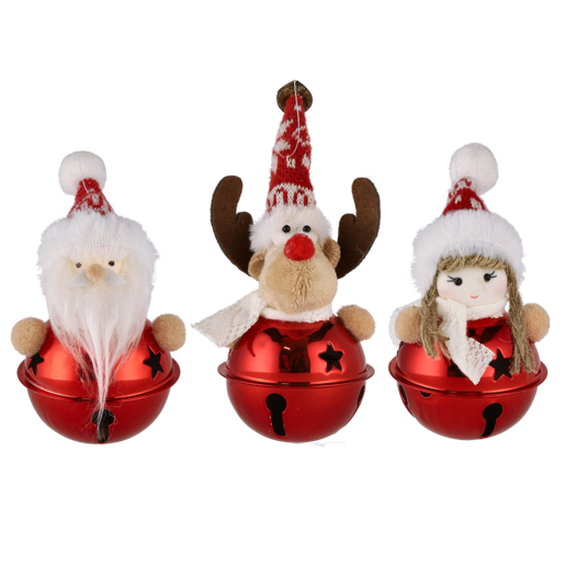 Santa's Choice Red Christmas Tree Bell (Assorted Item - Supplied At Random)