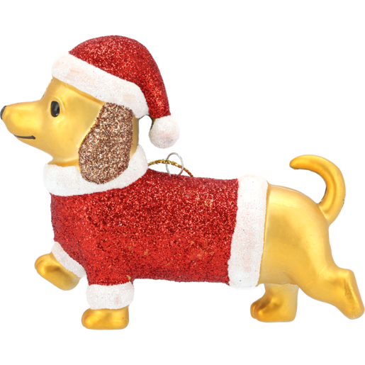 Golden Dog Christmas Tree Decoration