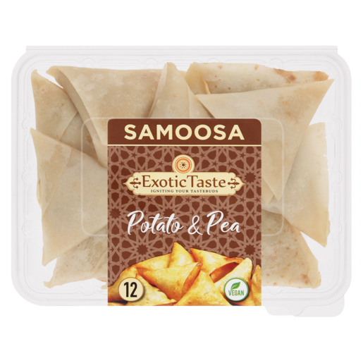Exotic Taste Frozen Potato & Pea Samoosa 12 Pack