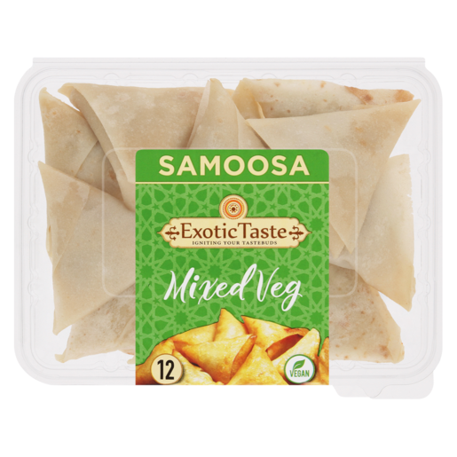 Exotic Taste Frozen Mixed Vegetable Flavoured Samoosa's 12 Pack