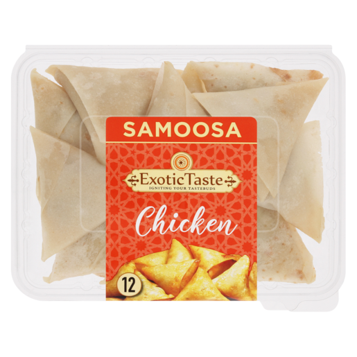 Exotic Taste Frozen Chicken Flavoured Frozen Samoosa's 12 Pack