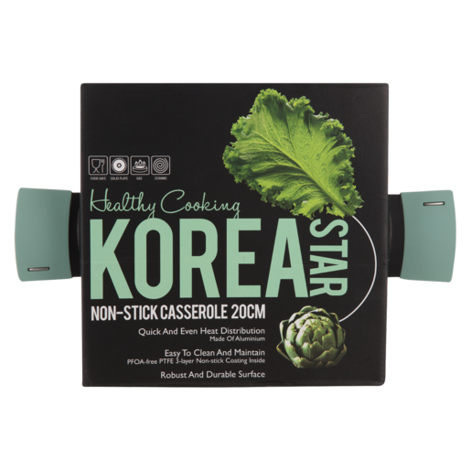 Korea Star Green Pressed Aluminium Casserole Pot 20cm