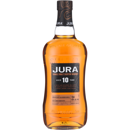 Jura 10 Year Old Single Malt Scotch Whisky Bottle 750ml