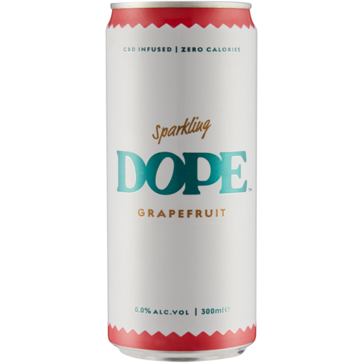 Dope Grapefruit Flavoured Cbd Infused Sparkling Drink Can 300ml