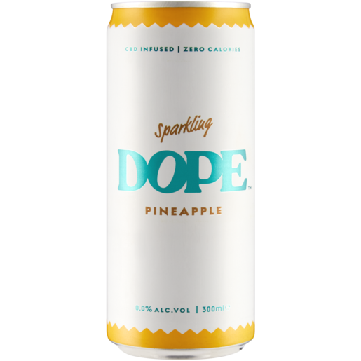 Dope Pineapple Flavoured CBD Infused Sparkling Water Can 300ml