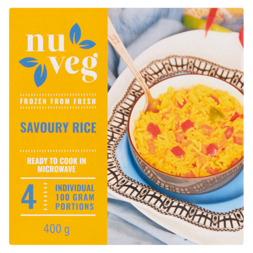 Nuveg Frozen Savoury Rice 400g