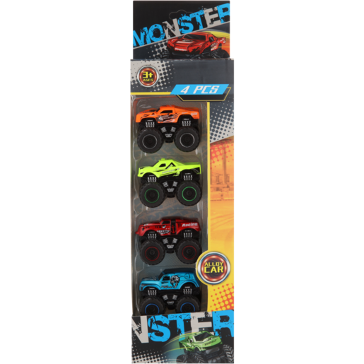 Cross Country Monster Truck Set 4 Pack