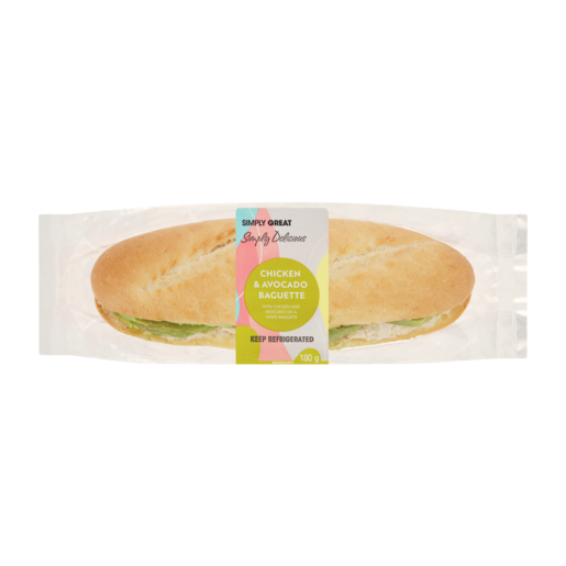 Simply Great Chicken & Avocado Baguette 180g