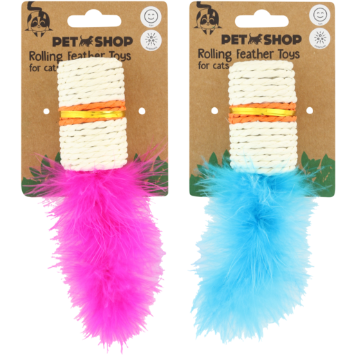 Petshop Rolling Feather Cat Toy (Assorted Item - Supplied At Random)