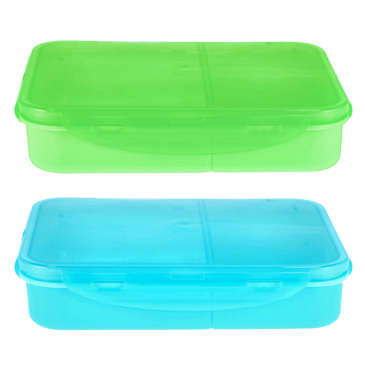Hinged Compartment Lunch Box (Colour May Vary)